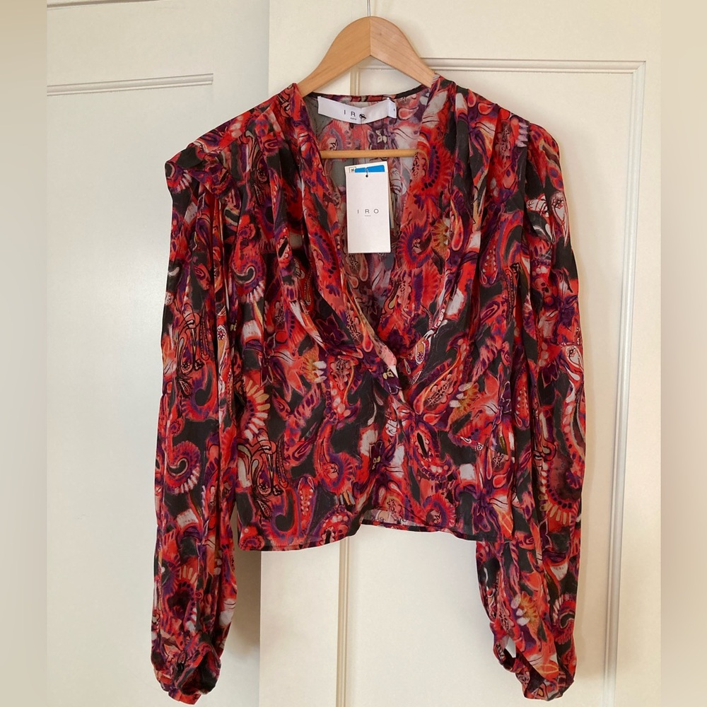 IRO stunning paisley “DENA” blouse NWT